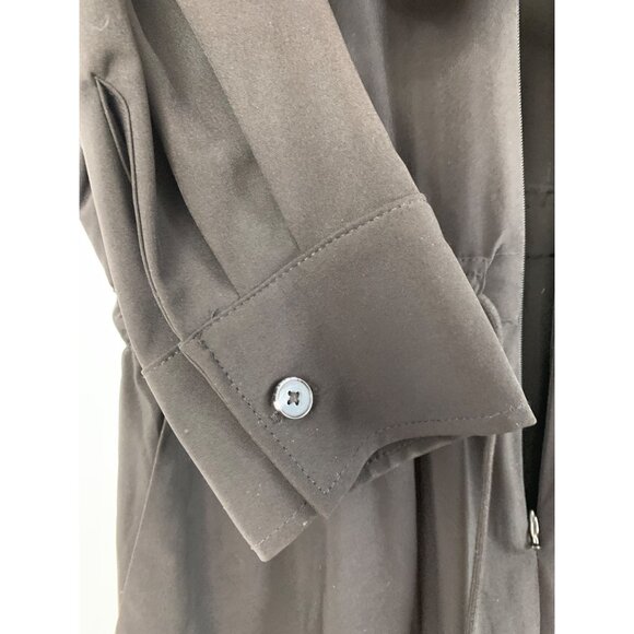 Calvin Klein Womens Black Wide-Leg Cropped Jumpsuit Size 8 3/4 Sleeves NWT 8749 - Picture 10 of 13